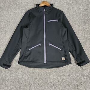 Carhartt Crowley Softshell Jacket Womens Medium Black Purple Gorpcore 101486001